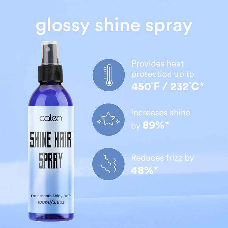 Luxfume OEM 100ml 3.5oz Instant Gloss Finishing Shine Spray For Silky Smooth Hair,oalen cosmetics