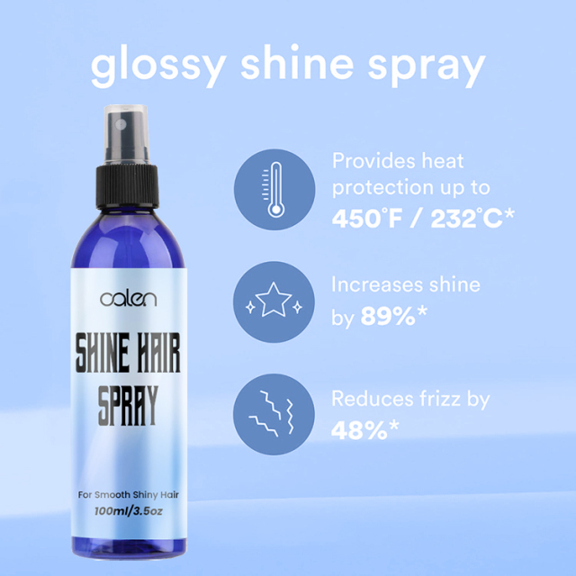 Luxfume OEM 100ml 3.5oz Instant Gloss Finishing Shine Spray For Silky Smooth Hair,oalen cosmetics