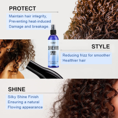 Luxfume OEM 100ml 3.5oz Instant Gloss Finishing Shine Spray For Silky Smooth Hair,oalen cosmetics