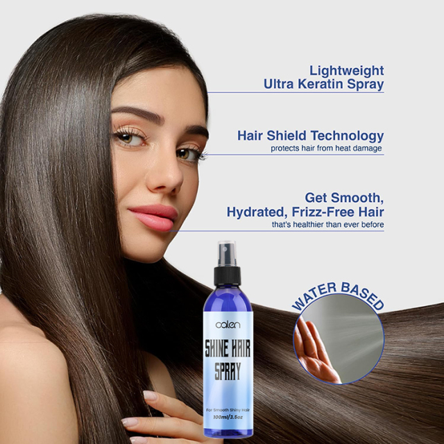 Luxfume OEM 100ml 3.5oz Instant Gloss Finishing Shine Spray For Silky Smooth Hair,oalen cosmetics