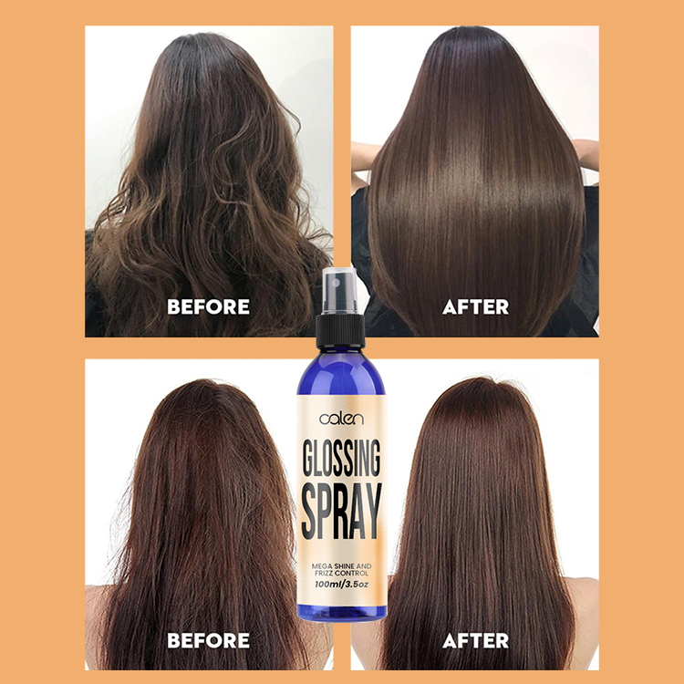 Oalen Custom Logo Mega Shine Frizz Control Hydrating Hair Shine Spray For All Hair Types,oalen cosmetics