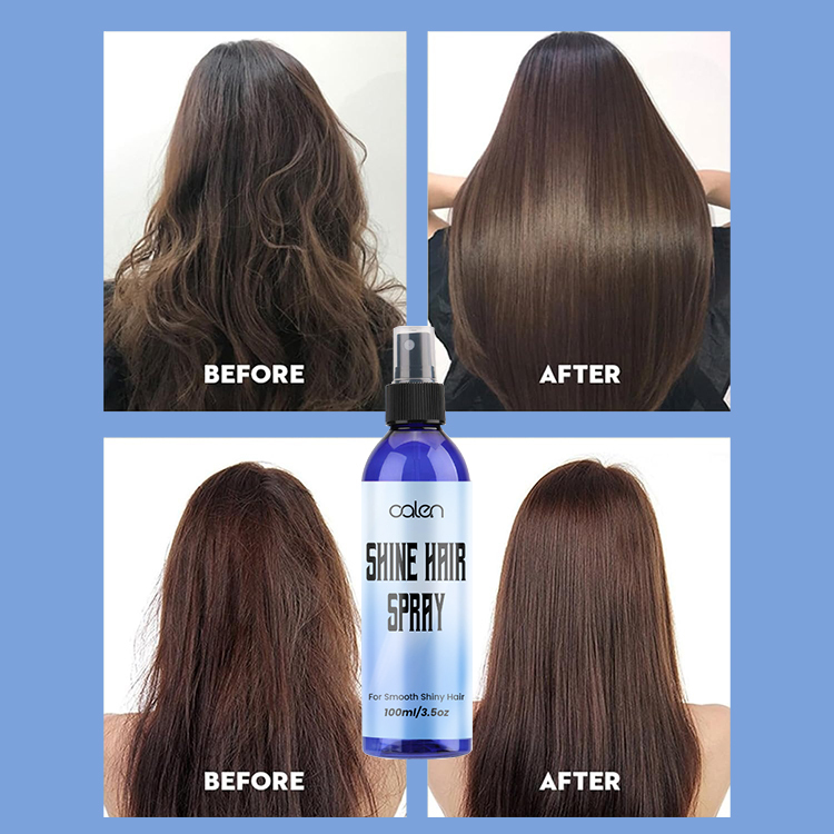 Luxfume OEM 100ml 3.5oz Instant Gloss Finishing Shine Spray For Silky Smooth Hair,oalen cosmetics