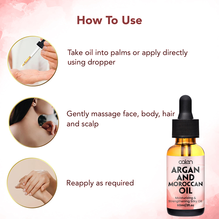 Oalen Private Label Protection Strengthening Silky Pure Moroccan Argan Oil,oalen cosmetics