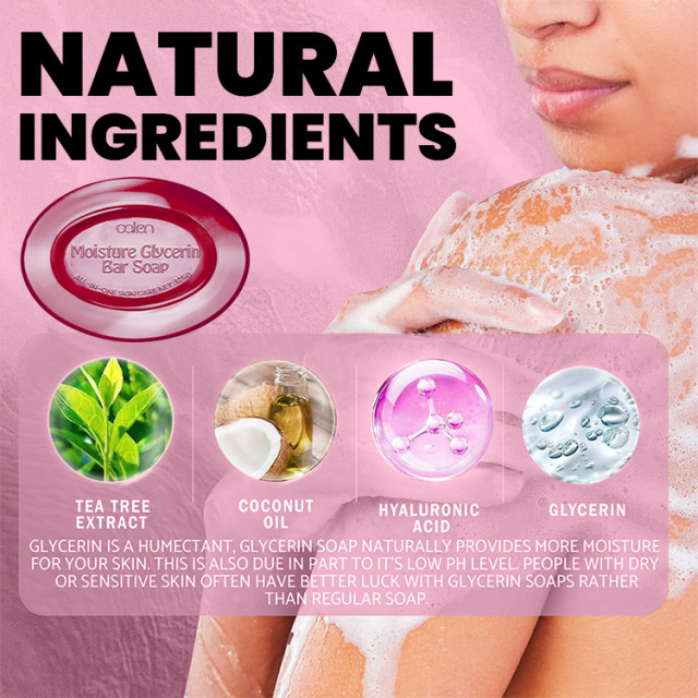 Oalen Custom Logo 125G Organic Clear Transparent Glycerin Bath Supplies Soap,oalen cosmetics