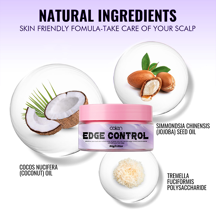 Oalen OEM ODM 80G Natural Styling 24 Hour Max Hold Hair Shine Gel Edge Control,MY SHOP