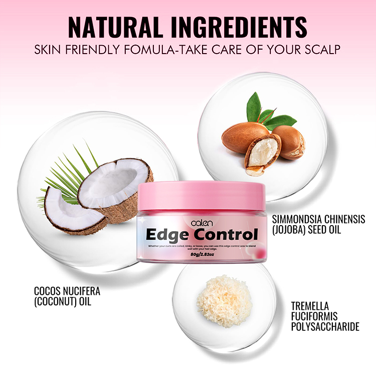 Oalen OEM 80G Smoothens Frizz No White Residue High Shine Edge Control Gel,MY SHOP