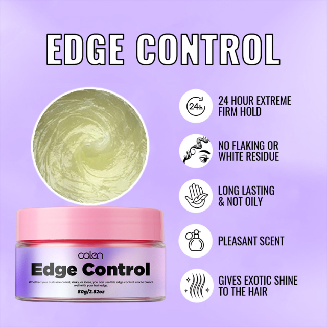 Oalen OEM Custom Logo 80G No Flaking Extra Mega Hold Professional Edge Control Wax,oalen cosmetics
