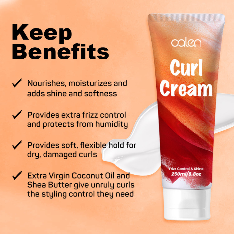 Oalen 250Ml Custom Logo Frizz Control Shape Hold Curly Defining Cream,MY SHOP