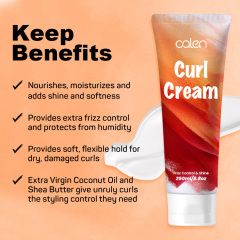 Oalen 250Ml Custom Logo Frizz Control Shape Hold Curly Defining Cream,MY SHOP