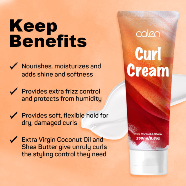 Oalen 250Ml Custom Logo Frizz Control Shape Hold Curly Defining Cream,MY SHOP