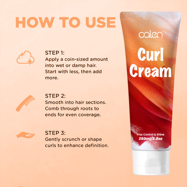 Oalen 250Ml Custom Logo Frizz Control Shape Hold Curly Defining Cream,MY SHOP