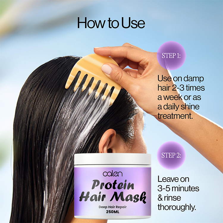 Oalen 250ml OEM ODM Leaves Hair Frizz Free And Smooth Deep Hair Repair Protein Hair Mask,oalen cosmetics
