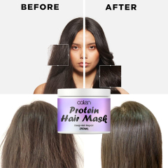 Oalen 250ml OEM ODM Leaves Hair Frizz Free And Smooth Deep Hair Repair Protein Hair Mask,oalen cosmetics
