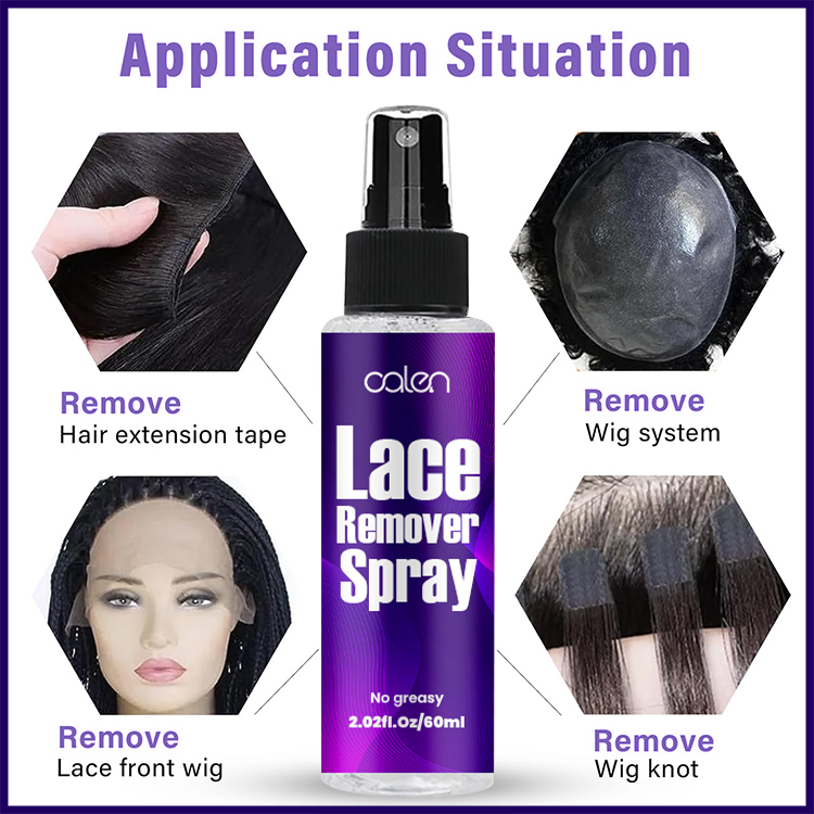 Oalen 60ml OEM ODM Private Label Precision Lace Wig Front Adhesive Remover Spray,oalen cosmetics