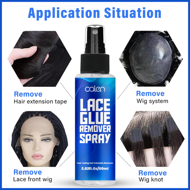 Oalen ODM Lace Glue Remover Spray Easy Natural Wig Remover Hair Spray 60ML Remover Spray For Wig,oalen cosmetics