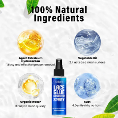 Oalen ODM Lace Glue Remover Spray Easy Natural Wig Remover Hair Spray 60ML Remover Spray For Wig,oalen cosmetics
