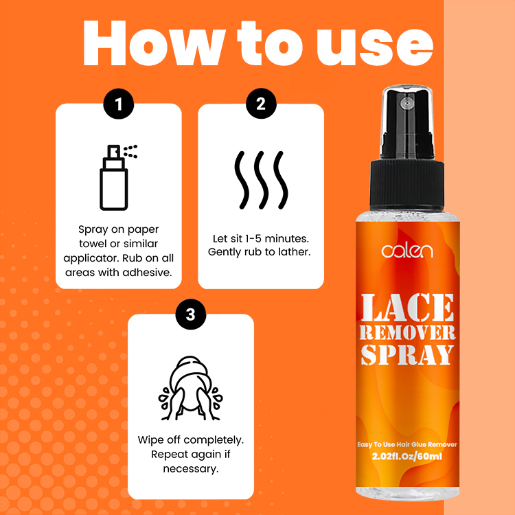 Luxfume OEM Private Label Fast-Acting Lace Remover 60ML Wig Remover Adhesive Spray,MY SHOP