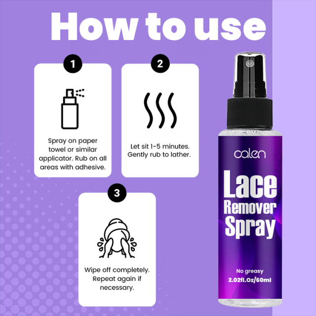 Oalen 60ml OEM ODM Private Label Precision Lace Wig Front Adhesive Remover Spray,oalen cosmetics