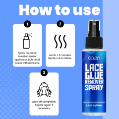 Oalen ODM Lace Glue Remover Spray Easy Natural Wig Remover Hair Spray 60ML Remover Spray For Wig,oalen cosmetics