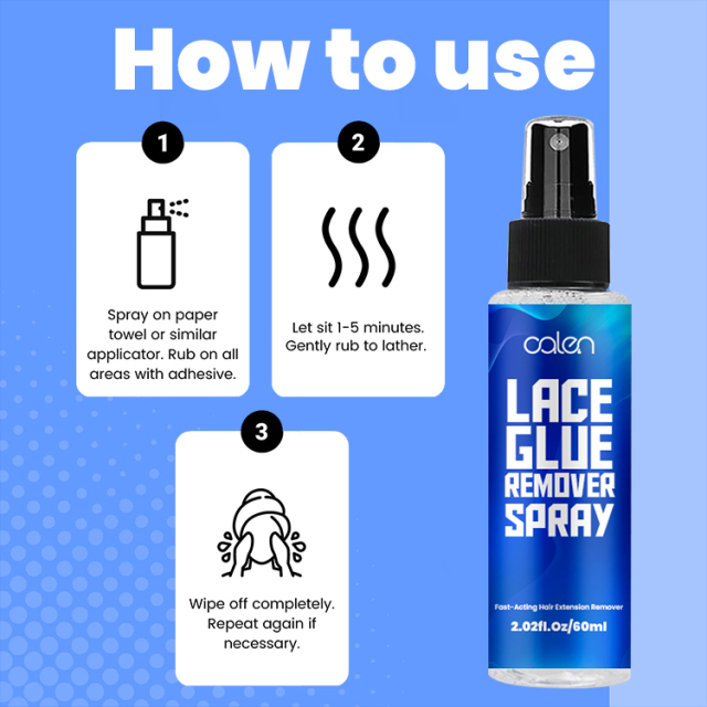 Oalen ODM Lace Glue Remover Spray Easy Natural Wig Remover Hair Spray 60ML Remover Spray For Wig,oalen cosmetics