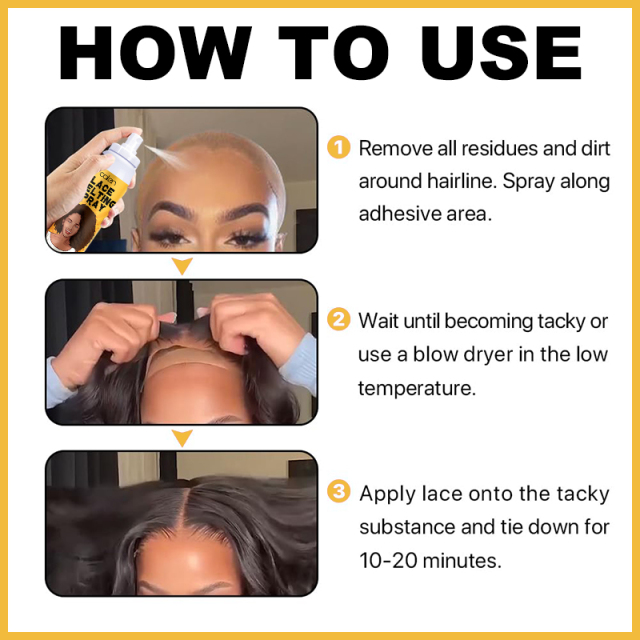 Oalen 130ml Private Label Long Lasting Wig Wear No Build Up Lace Bond Adhesive Spray,MY SHOP