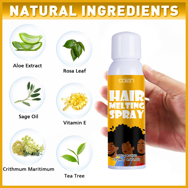 Oalen 130ml ODM Strong Natural Finishing Hold Protecting Edges Lace Front Melt Adhesive Spray,MY SHOP