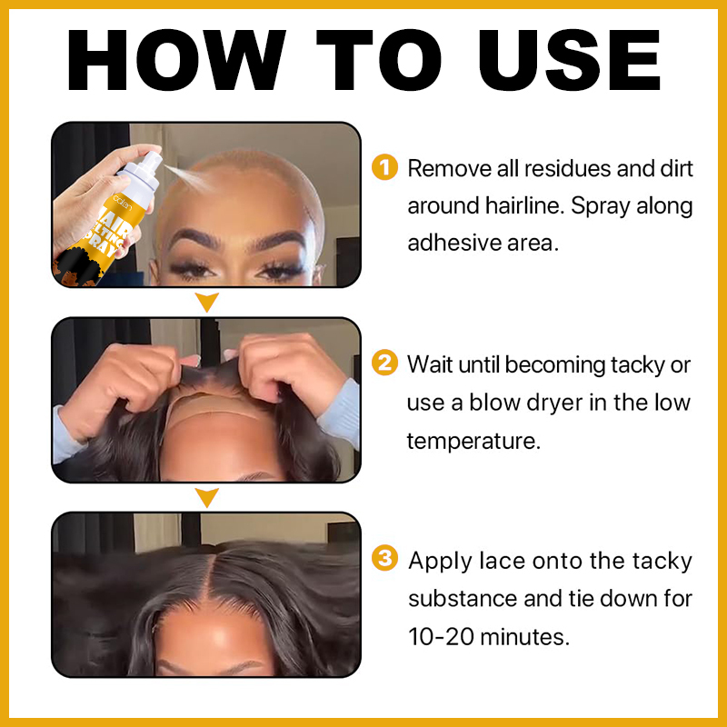 Oalen 130ml ODM Strong Natural Finishing Hold Protecting Edges Lace Front Melt Adhesive Spray,MY SHOP