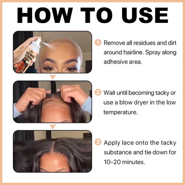 Luxfume OEM 130ML Waterproof Bond Long Lasting Melting Wig Glue Spray,oalen cosmetics
