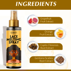 Oalen Custom Logo Super Sticky Upgrade No Residue Extra Hold Wig Best Melting Spray,oalen cosmetics