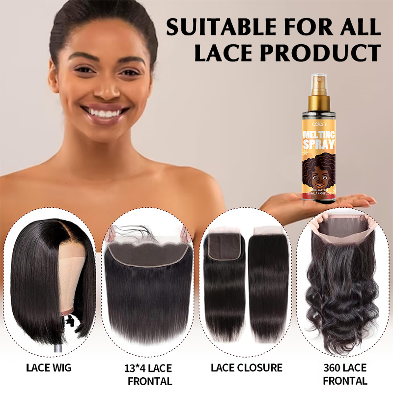 Oalen OEM No Pungent Smell Daily Wig Glueless Lace Melting Spray,oalen cosmetics
