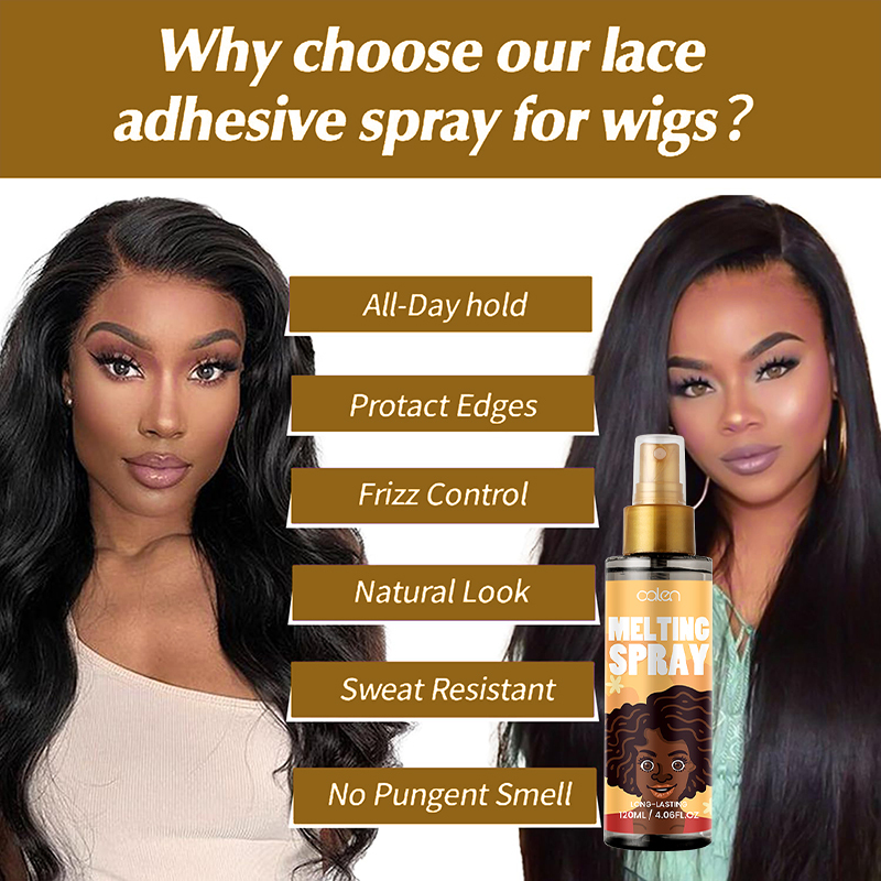 Oalen OEM No Pungent Smell Daily Wig Glueless Lace Melting Spray,oalen cosmetics