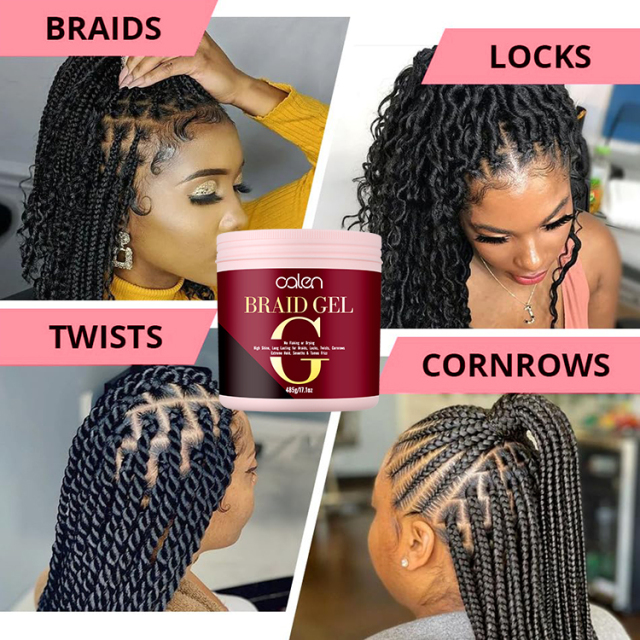 Oalen Private Label 17.1oz Extra Hold Hair Gel Twist Strong Hold Loc Braid Gel,MY SHOP