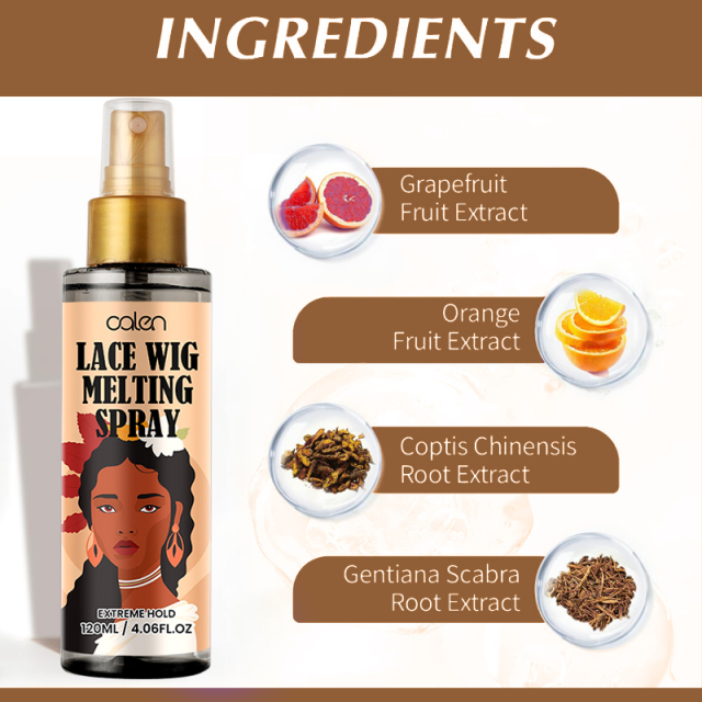 Oalen Customized OEM 120ml Strong Hold Wig Water Proof Adhesive Hair Glue Lace Melting Spray,MY SHOP