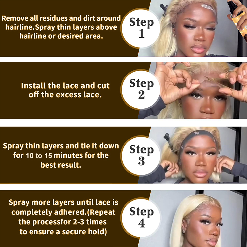 Luxfume Factory Customized 120ML Lace Holding Spray Wig Melting Glue Spray,MY SHOP