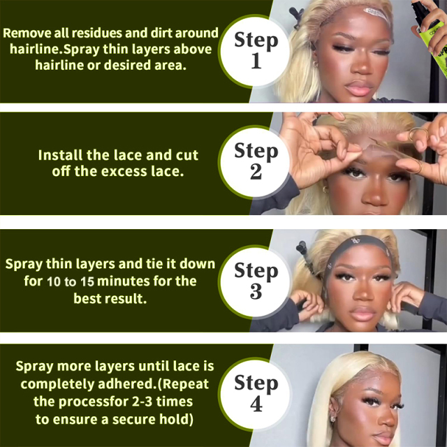 OALEN Private Label Aerosol Tank Strong Hold Wig Adhesive Glue Lace Melting Spray,MY SHOP