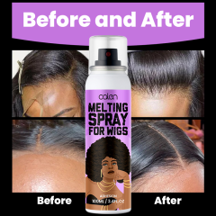 OALEN Custom Logo Strong Hold  Help to Hide Hairline Wig Lace Melting Spray Aerosol Tank,oalen cosmetics