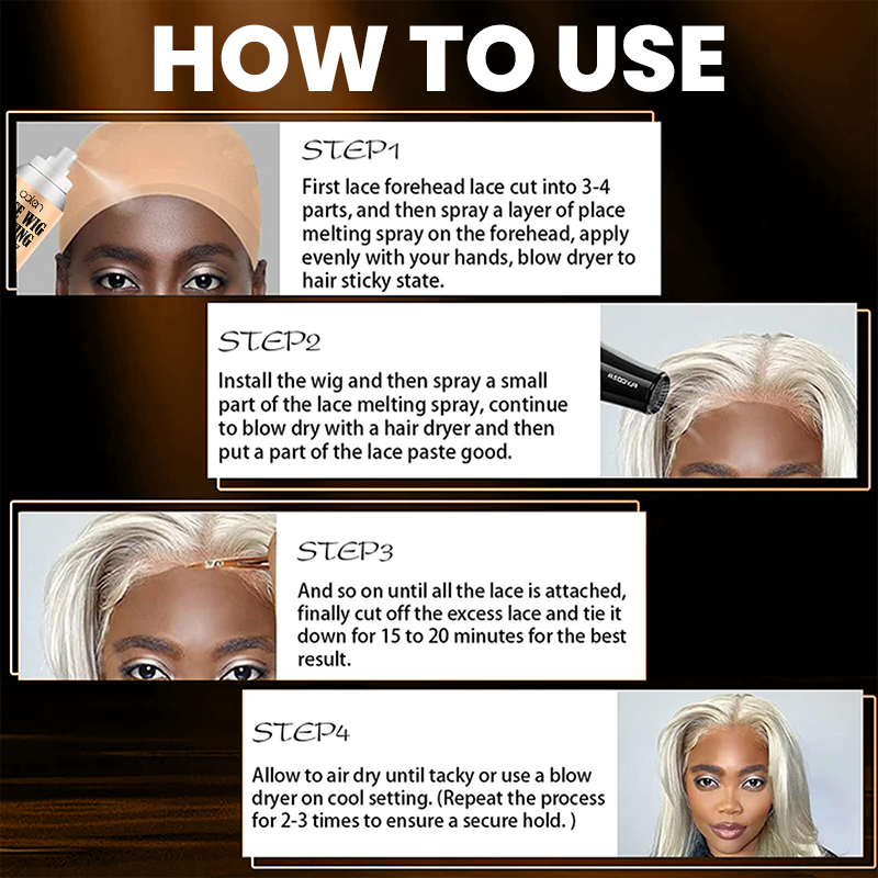 Oalen 100ML Waterproof Hair Glue Lace Holding Melting Spray For Wig,MY SHOP