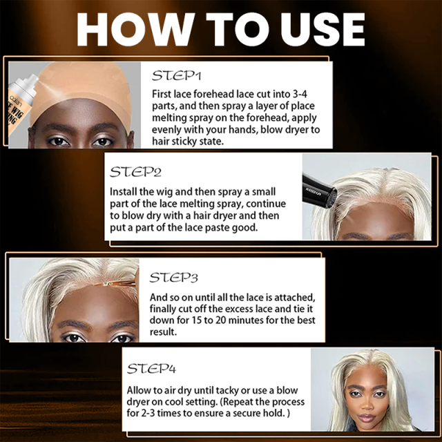 Oalen 100ML Waterproof Hair Glue Lace Holding Melting Spray For Wig,MY SHOP