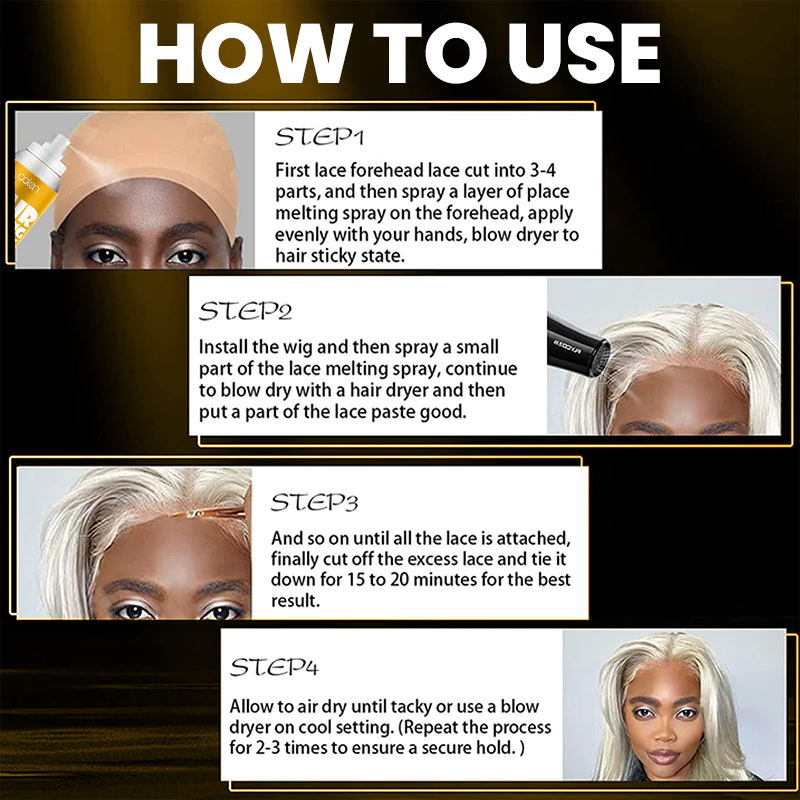 Luxfume 120ml Glueless Installs Lace Fixation Mist Wig Adhesive Spray,MY SHOP