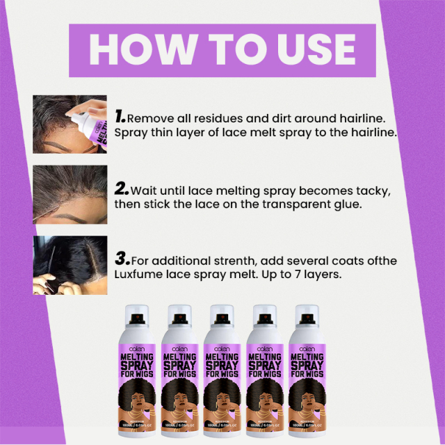 Luxfume 180ML Superior Hold Melt Down Lace Glue Melt Styling Spray,MY SHOP