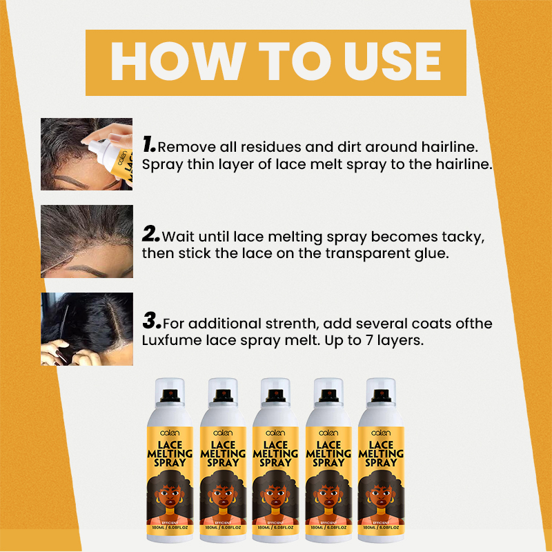 Oalen Wholesale Private Label 180ML Safe To Use Lace Securing Spray,MY SHOP