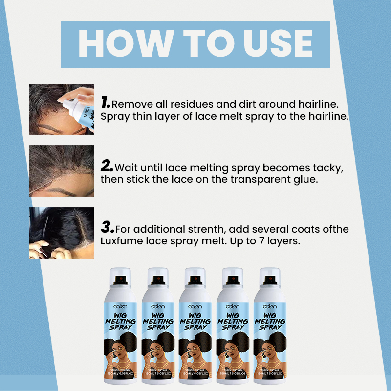 Oalen 180ML OEM ODM Long Lasting Quick Drying Melting Lace Glue Spray,oalen cosmetics