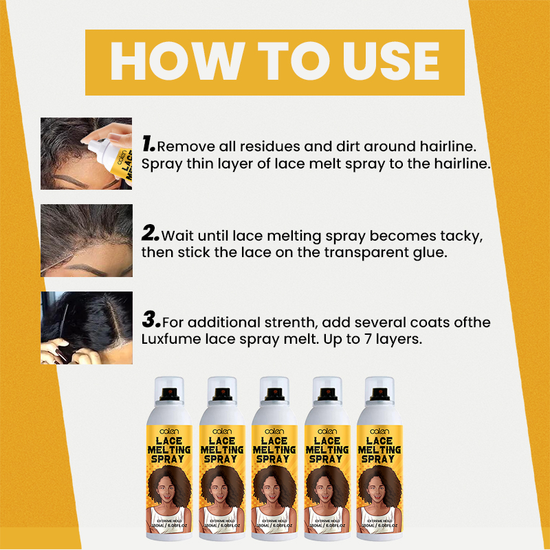 100ML Private Label 100% Natural Fast Drying Waterproof Lace Melting Aerosol Spray,MY SHOP