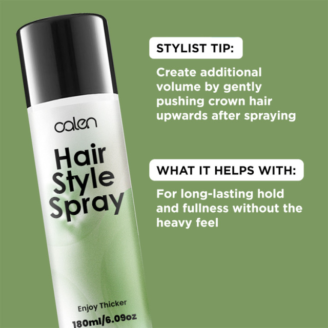 Oalen OEM 180Ml Extra Strong Hold Frizz Protection Hair Style Spray,oalen cosmetics