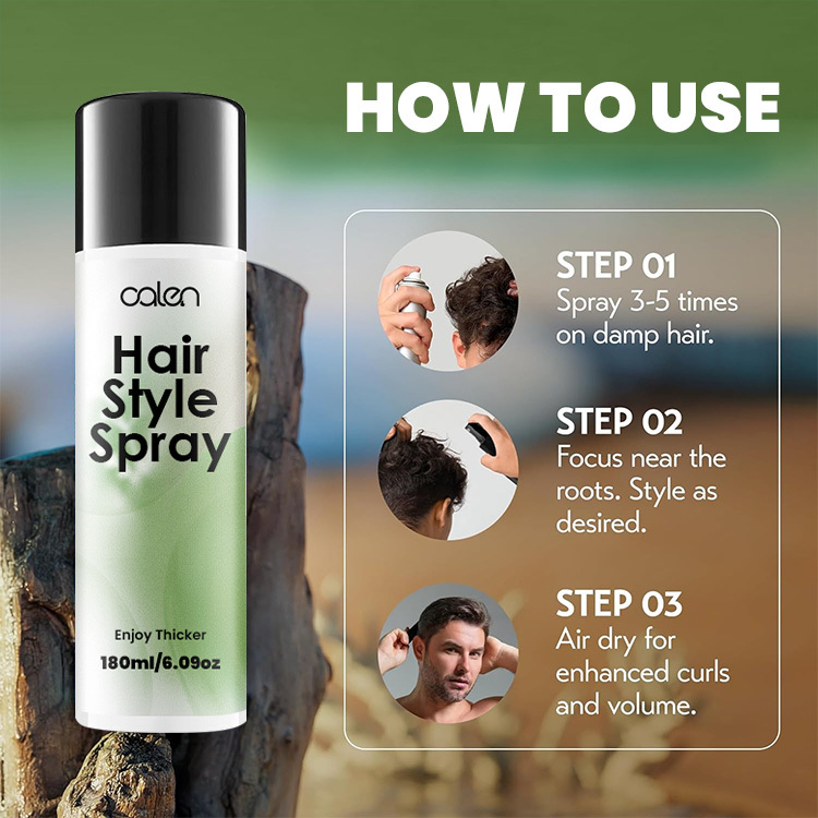 Oalen OEM 180Ml Extra Strong Hold Frizz Protection Hair Style Spray,oalen cosmetics