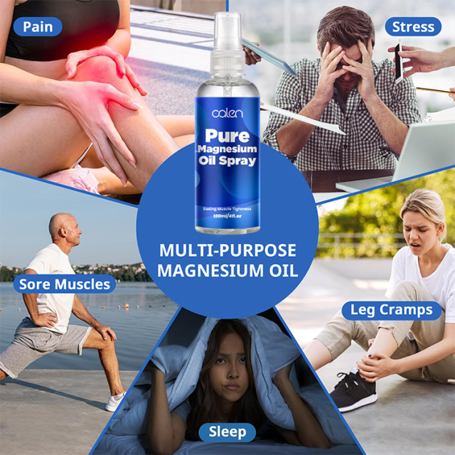 Oalen 120ml Private Label Application Magnesium Oil Spray for Skin,MY SHOP