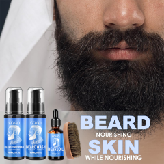 Luxfume Beard Growth Oil Conditioner Wash Gifts Brush Kit For Men,oalen cosmetics