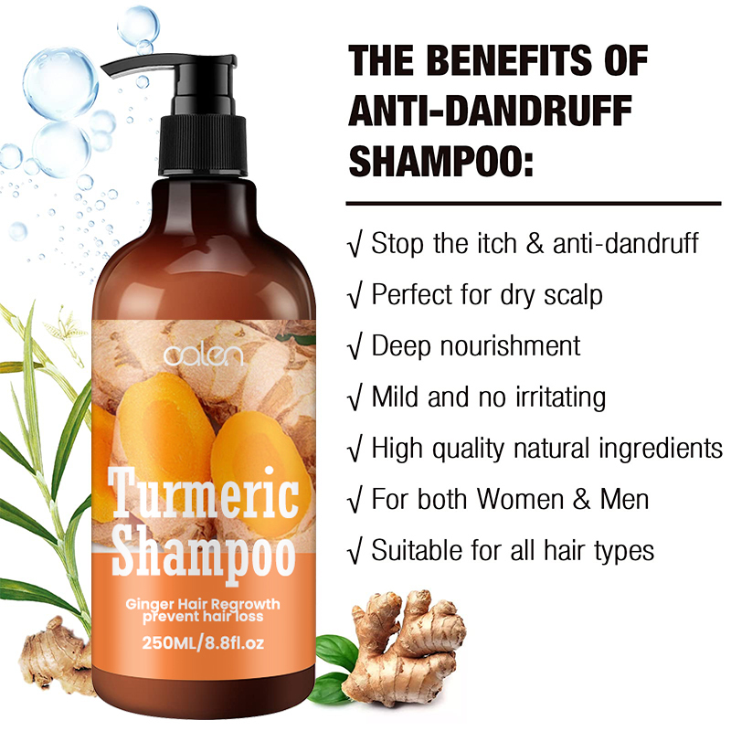 Oalen 250ML Private Label Nourishing Hair Turmeric Infused Shampoo,MY SHOP