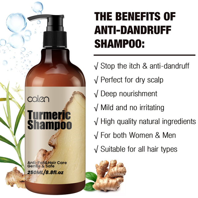 Oalen 250ML Hair Strengthening Scalp Nourishing Turmeric Shampoo,MY SHOP