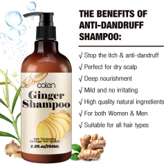Luxfume Private Label 250ML Ginger Scalp Nourishing Turmeric Shampoo,oalen cosmetics